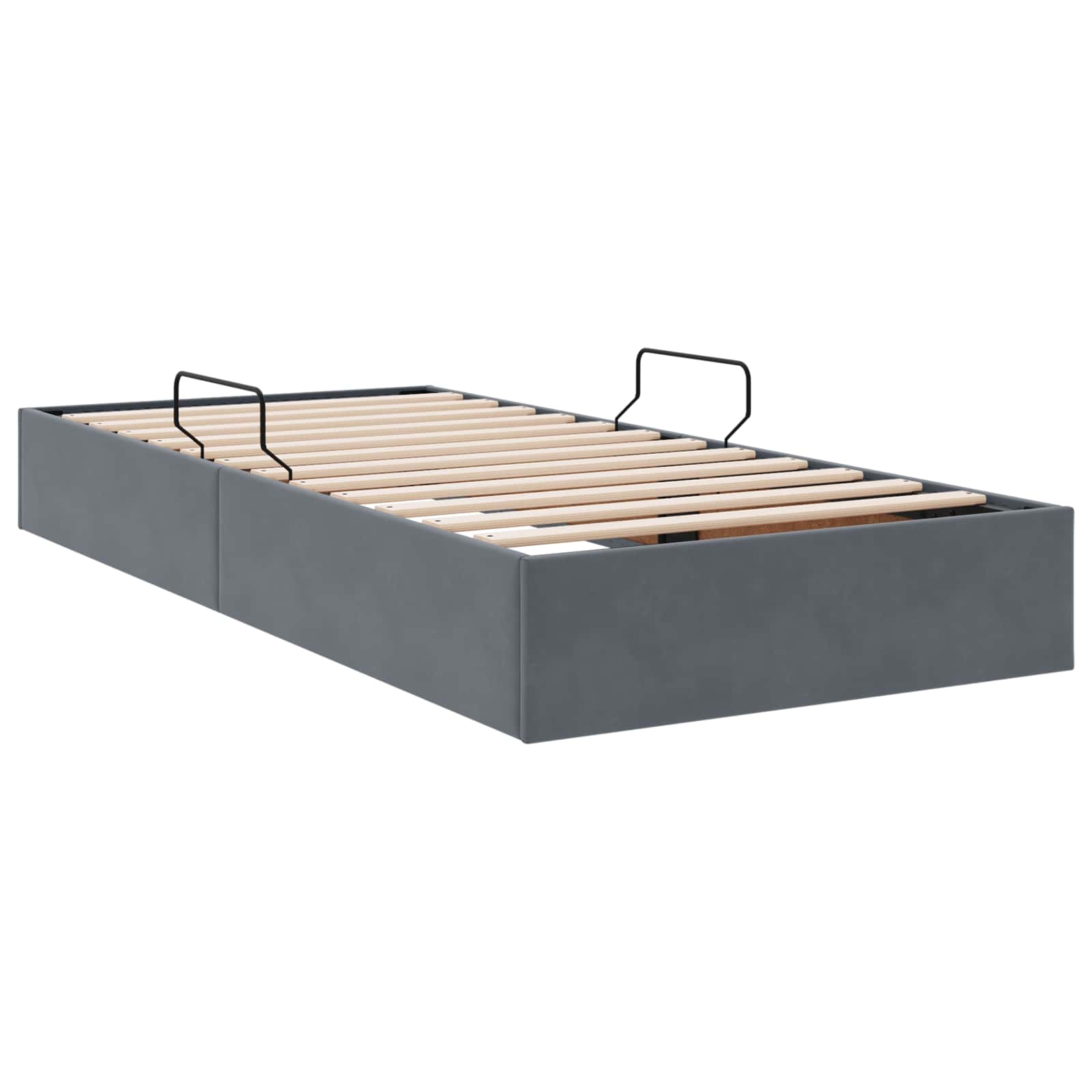 Letto ottomano Grigio Scuro 100 x 200 cm Velluto | homemem39