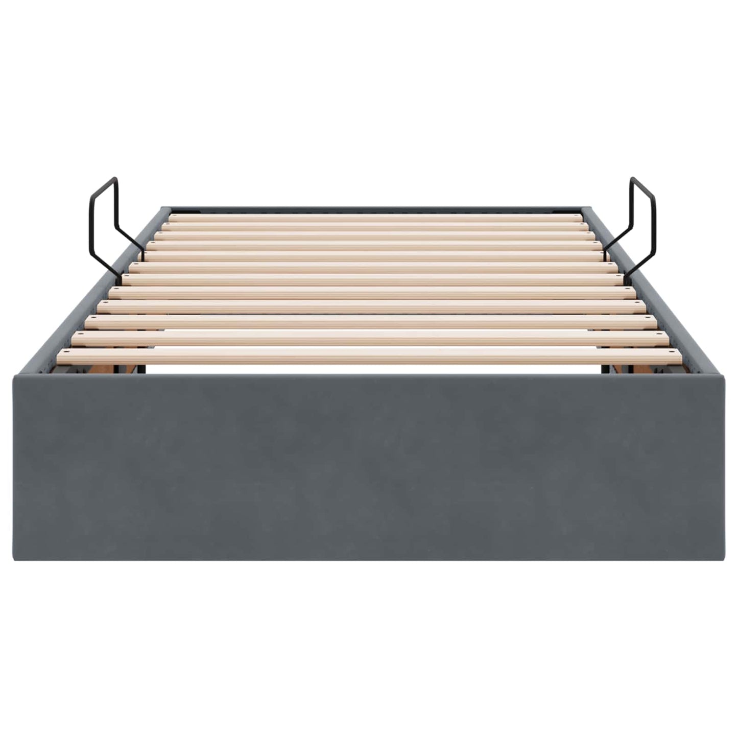 Letto ottomano Grigio Scuro 100 x 200 cm Velluto | homemem39