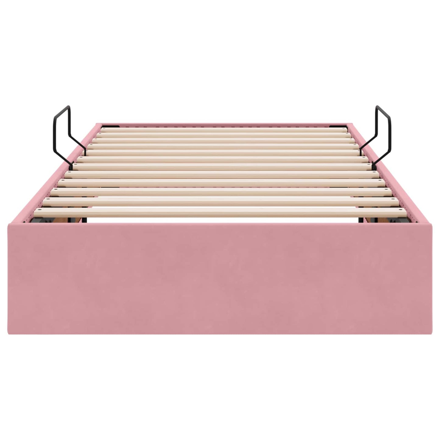 Letto ottomano con archiviazione Rosa 100 x 200 cm Velluto | homemem39