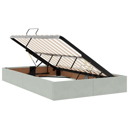 Letto ottomano Grigio Chiaro 120 x 190 cm Velluto | homemem39