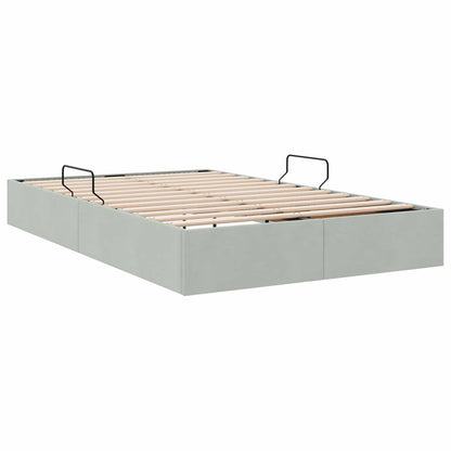 Letto ottomano Grigio Chiaro 120 x 190 cm Velluto | homemem39