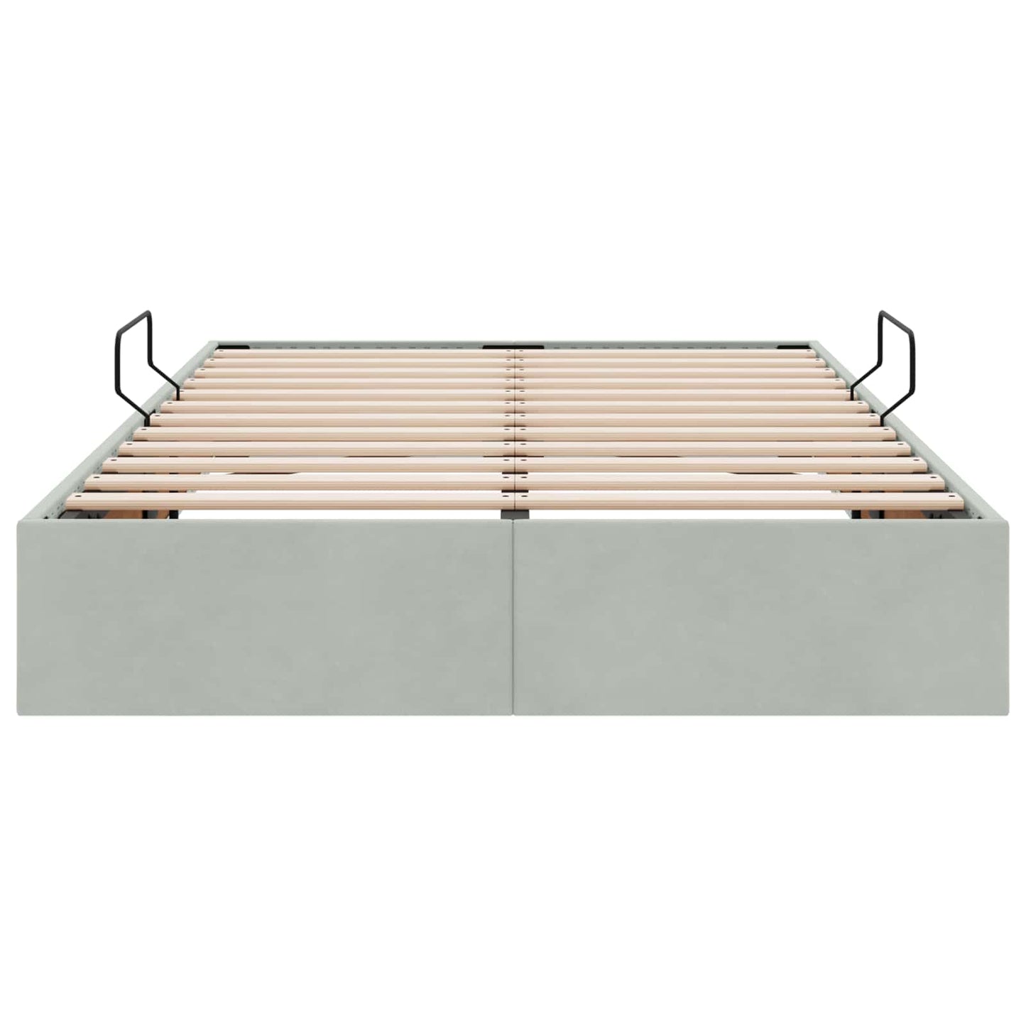 Letto ottomano Grigio Chiaro 120 x 190 cm Velluto | homemem39
