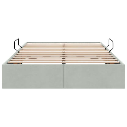 Letto ottomano Grigio Chiaro 120 x 190 cm Velluto | homemem39