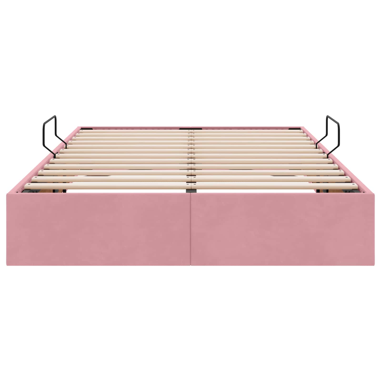 Letto ottomano con archiviazione Rosa 120 x 200 cm Velluto | homemem39