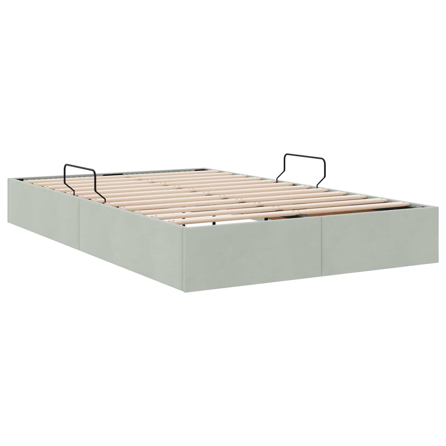 Letto ottomano Grigio Chiaro 120 x 200 cm Velluto