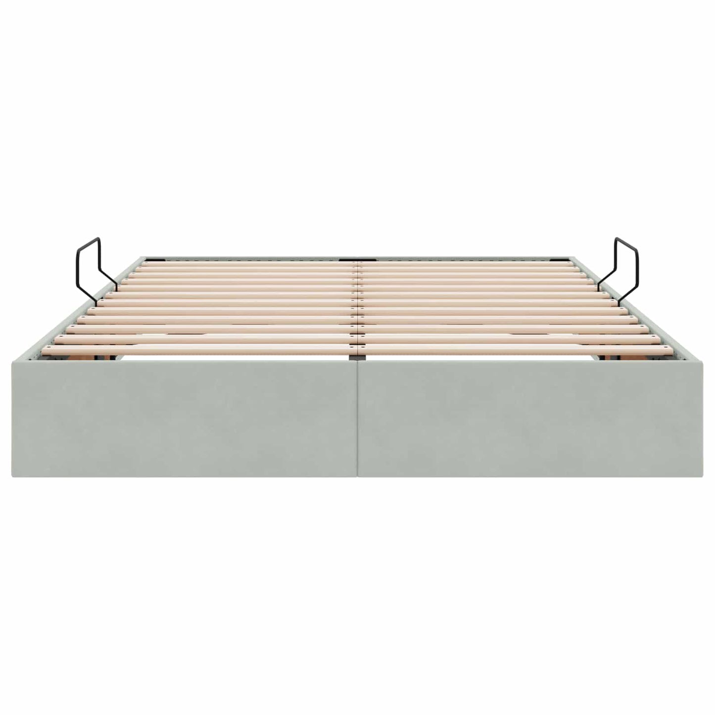 Letto ottomano Grigio Chiaro 140 x 190 cm Velluto | homemem39