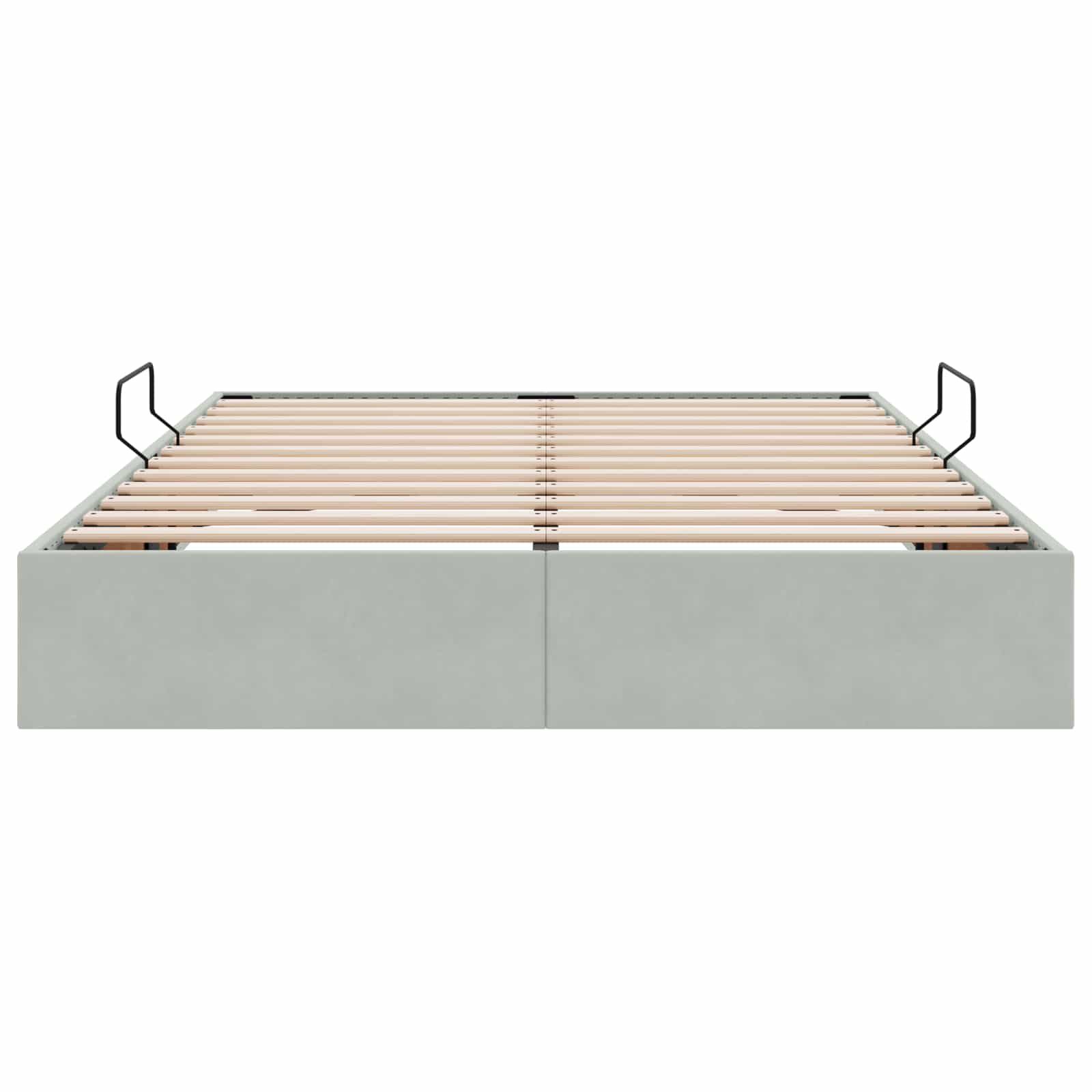 Letto ottomano Grigio Chiaro 140 x 190 cm Velluto | homemem39