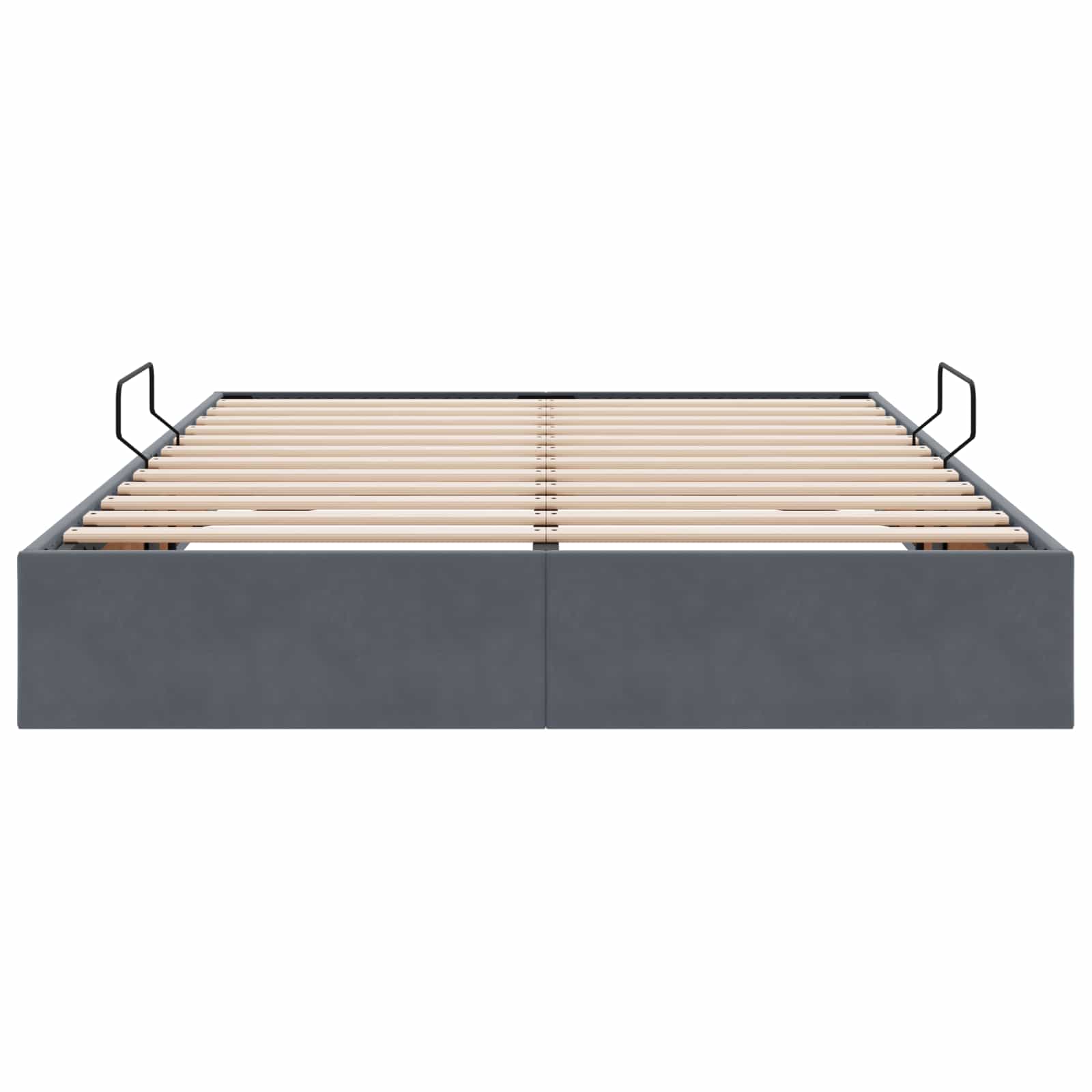 Letto ottomano Grigio Scuro 140 x 190 cm Velluto | homemem39