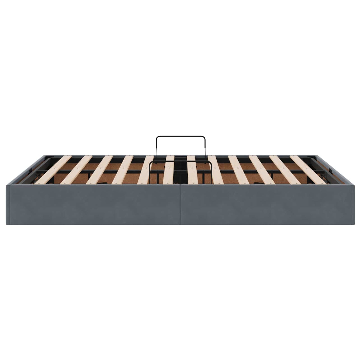 Letto ottomano Grigio Scuro 140 x 190 cm Velluto | homemem39