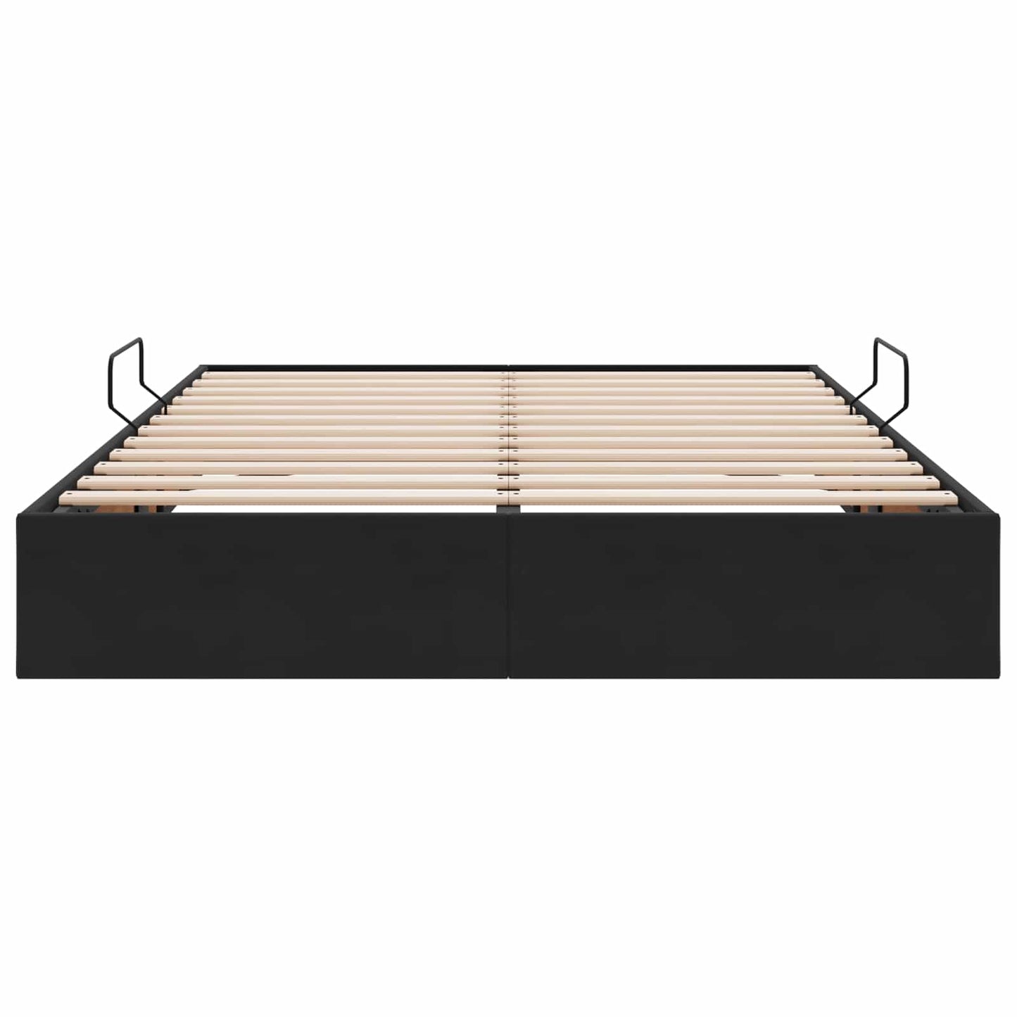 Letto ottomano con archiviazione Nero 140 x 190 cm Velluto | homemem39