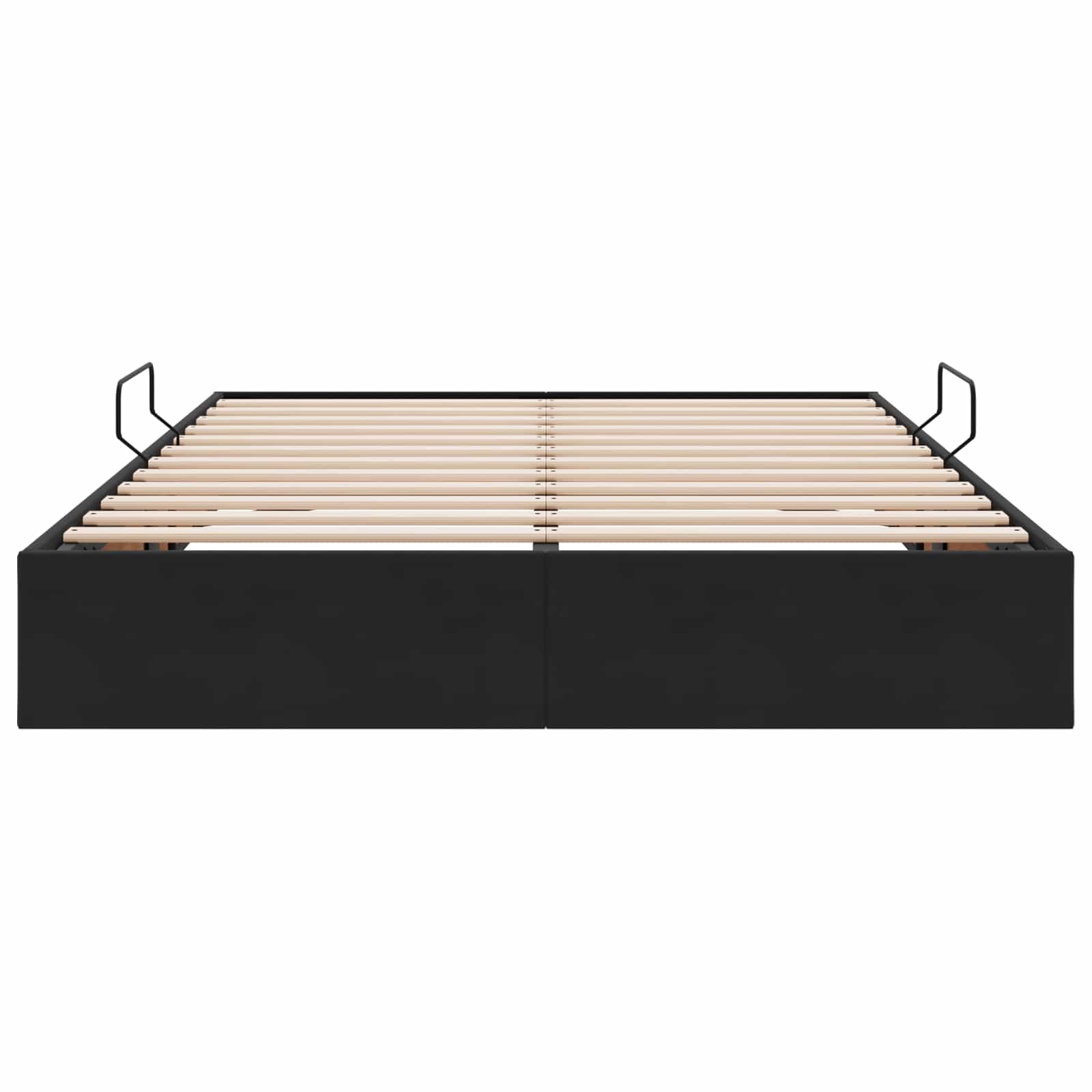 Letto ottomano con archiviazione Nero 140 x 190 cm Velluto | homemem39