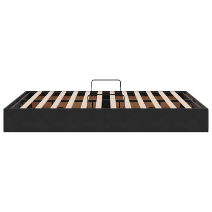 Letto ottomano con archiviazione Nero 140 x 190 cm Velluto | homemem39