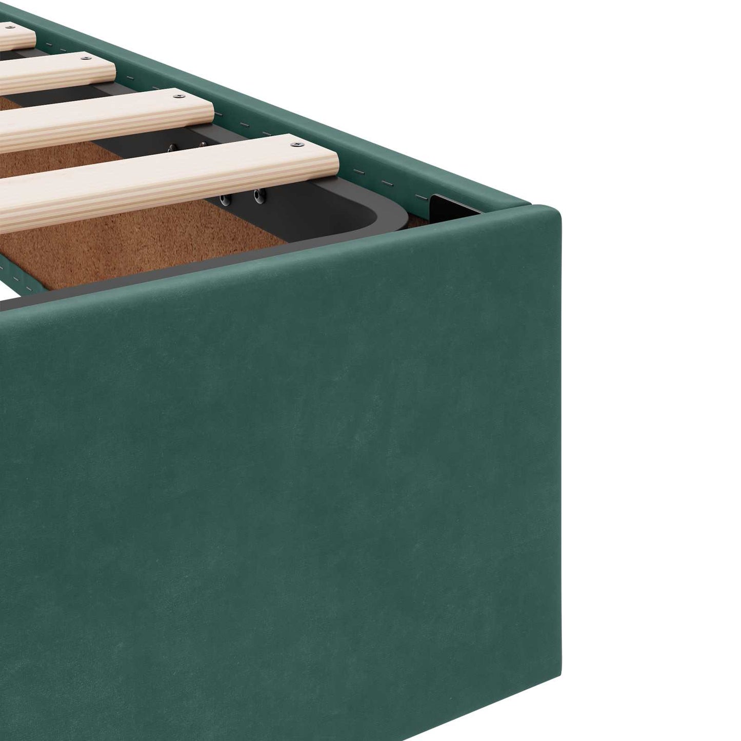 Letto ottomano Verde Scuro 140 x 190 cm Velluto | homemem39