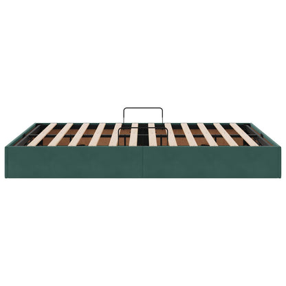 Letto ottomano Verde Scuro 140 x 190 cm Velluto | homemem39
