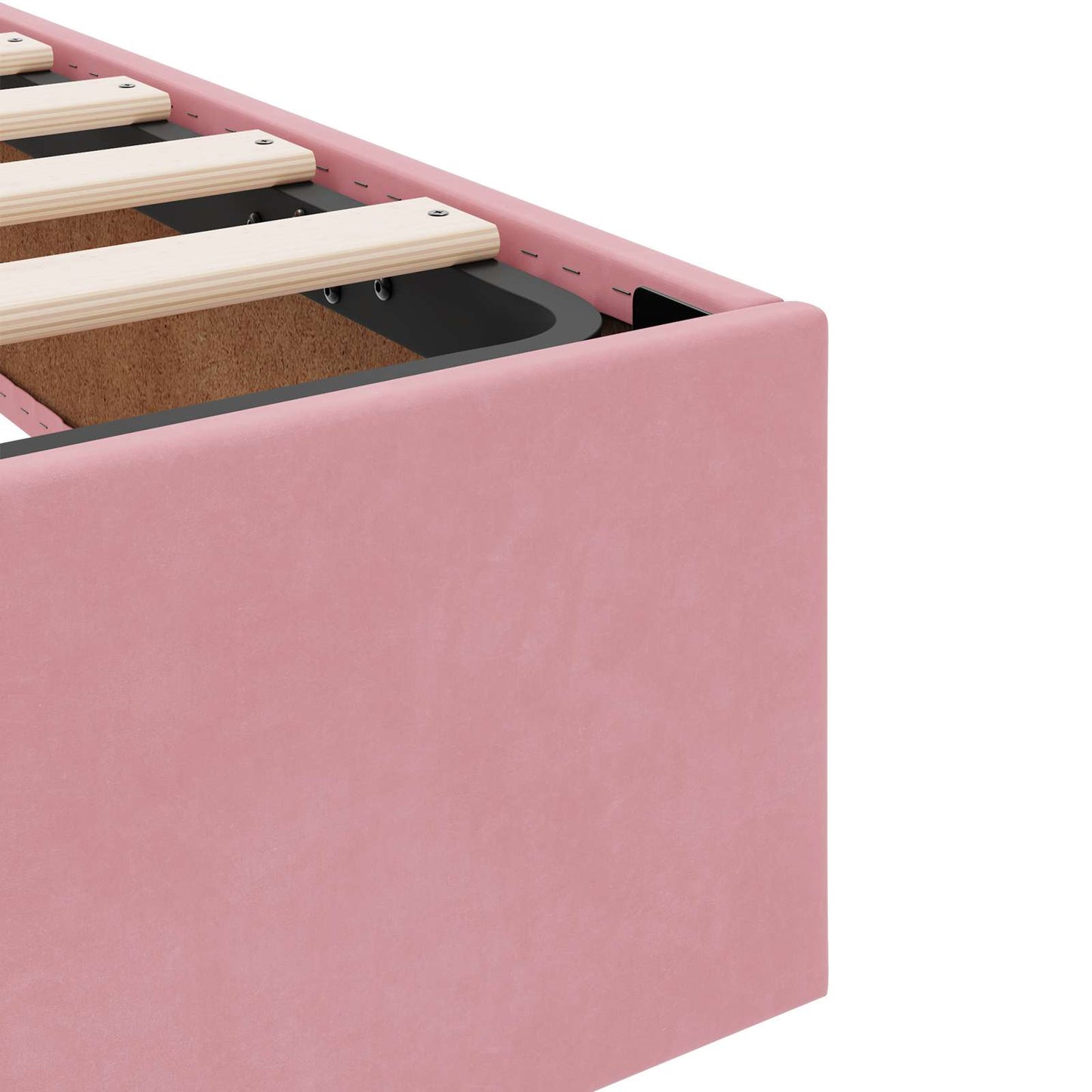 Letto ottomano con archiviazione Rosa 140 x 190 cm Velluto | homemem39
