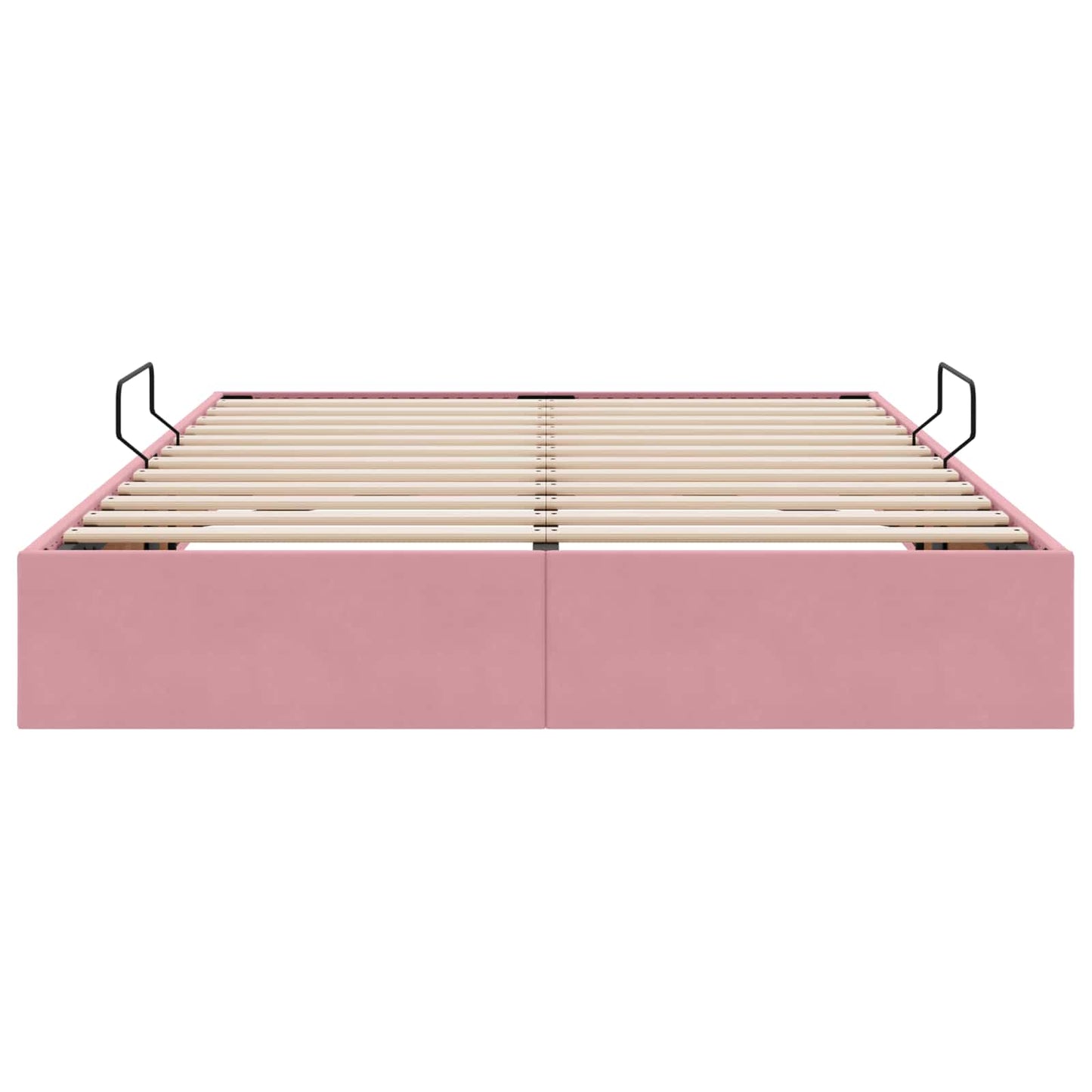 Letto ottomano con archiviazione Rosa 140 x 190 cm Velluto | homemem39