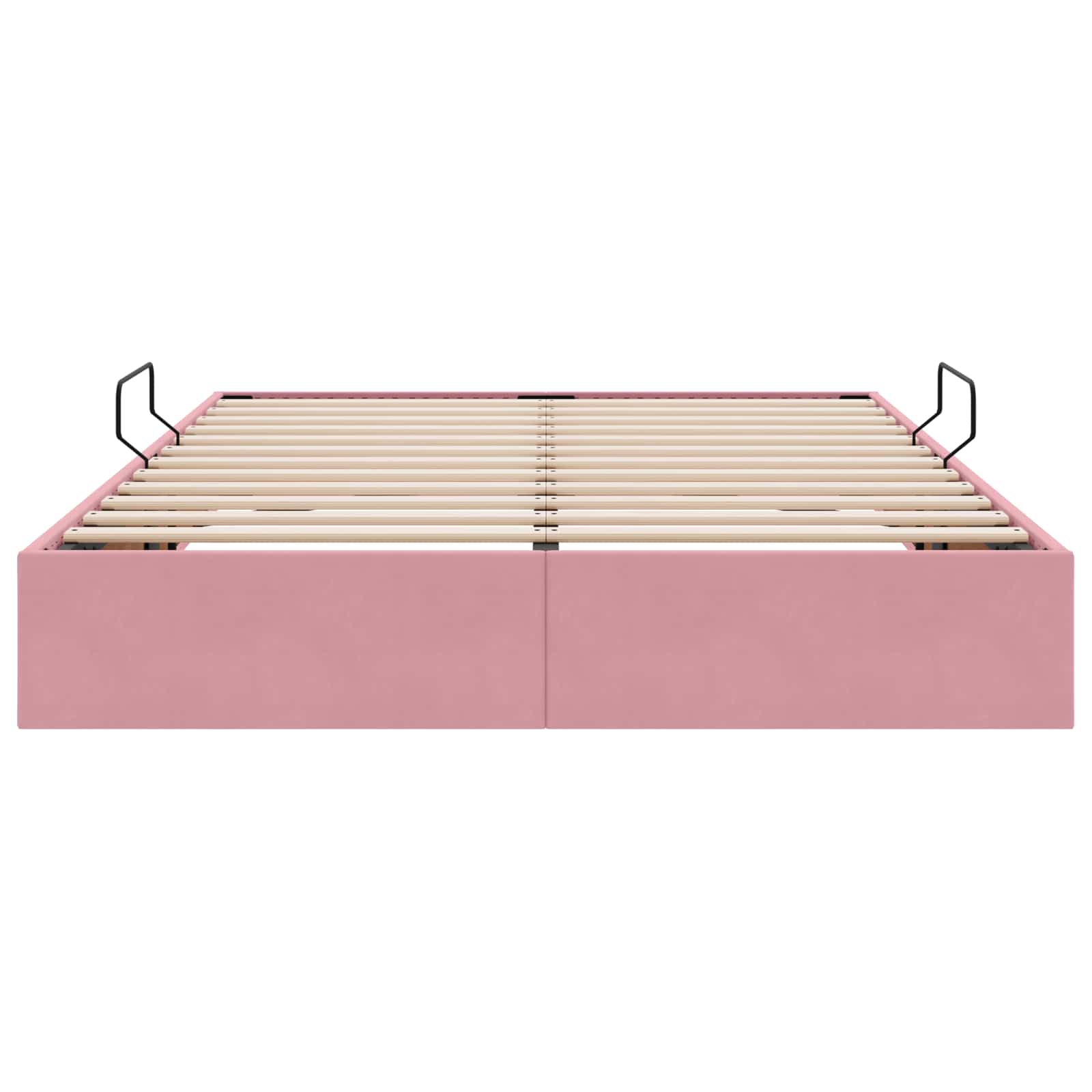 Letto ottomano con archiviazione Rosa 140 x 190 cm Velluto | homemem39