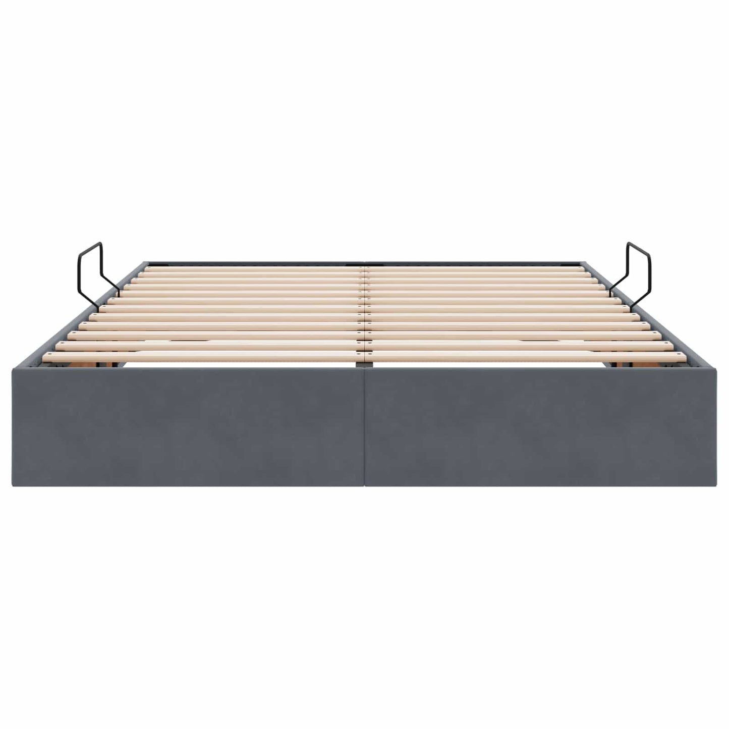 Letto ottomano Grigio Scuro 140 x 200 cm Velluto | homemem39
