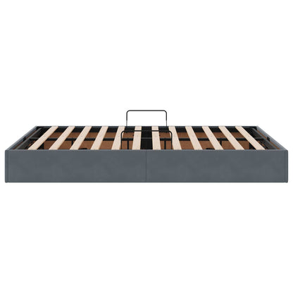 Letto ottomano Grigio Scuro 140 x 200 cm Velluto | homemem39