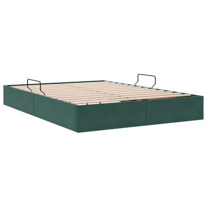 Letto ottomano Verde Scuro 140 x 200 cm Velluto | homemem39