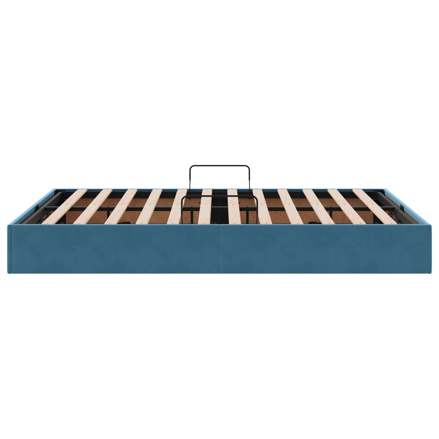 Letto ottomano con archiviazione Blu Scuro 140 x 200 cm Velluto | homemem39
