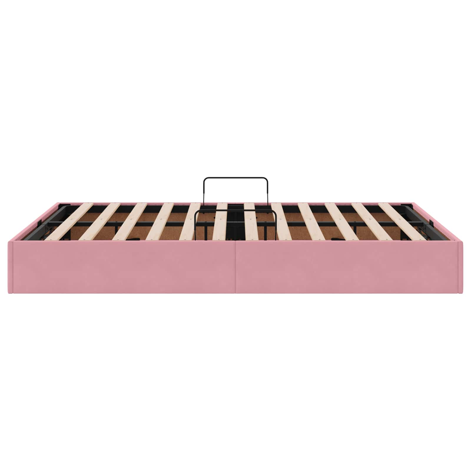 Letto ottomano con archiviazione Rosa 140 x 200 cm Velluto | homemem39