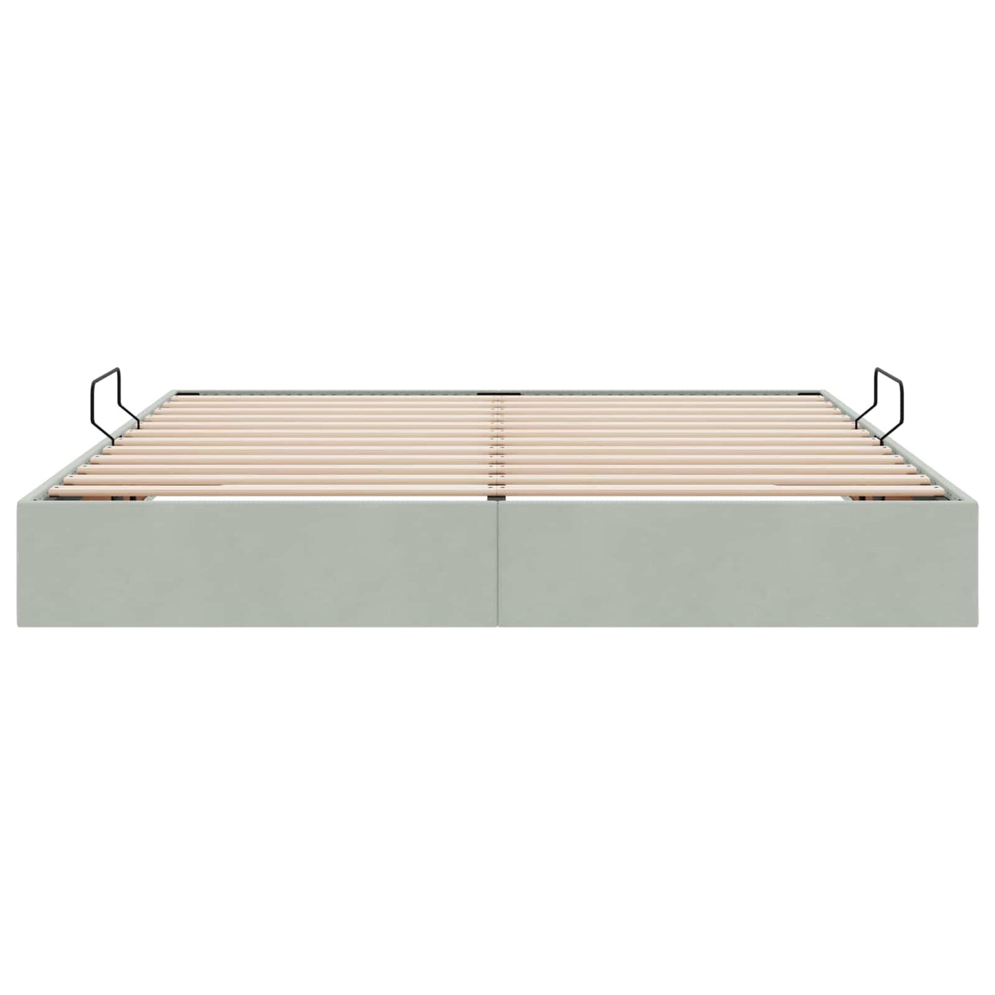 Letto ottomano Grigio Chiaro 160 x 200 cm Velluto | homemem39