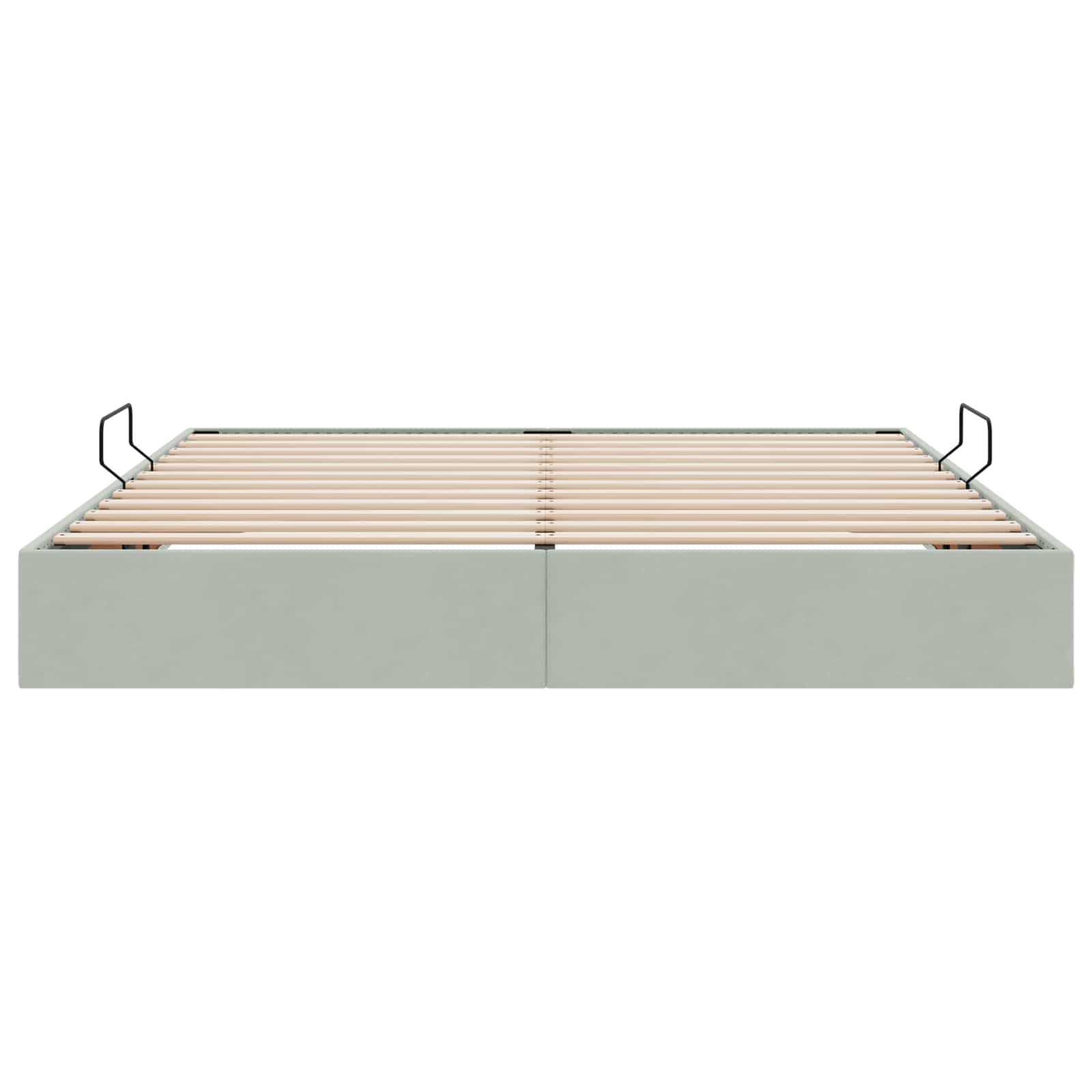 Letto ottomano Grigio Chiaro 160 x 200 cm Velluto | homemem39