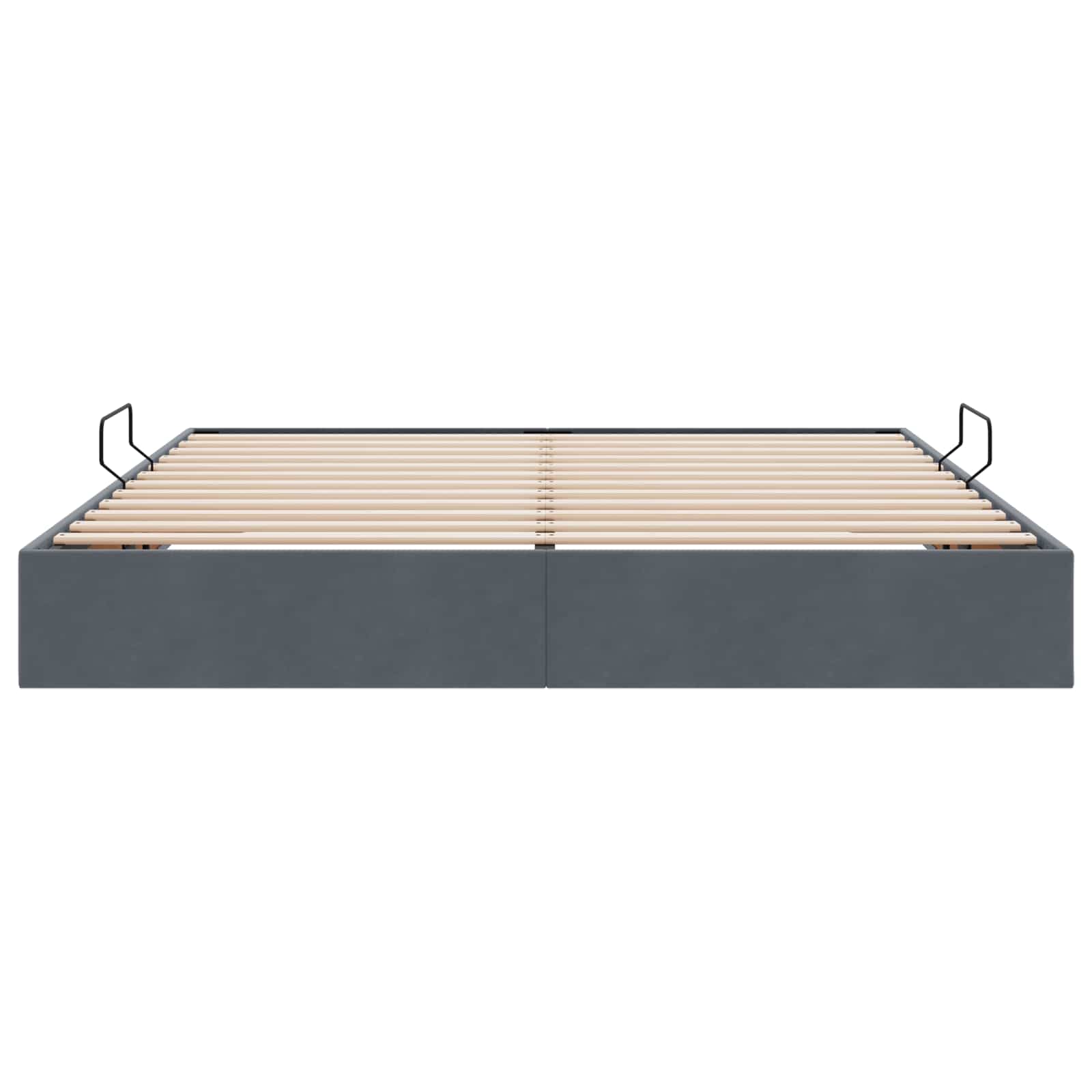 Letto ottomano Grigio Scuro 160 x 200 cm Velluto | homemem39