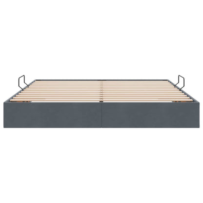 Letto ottomano Grigio Scuro 160 x 200 cm Velluto | homemem39