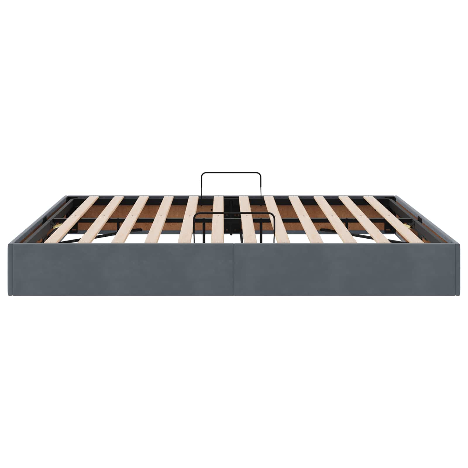 Letto ottomano Grigio Scuro 160 x 200 cm Velluto | homemem39