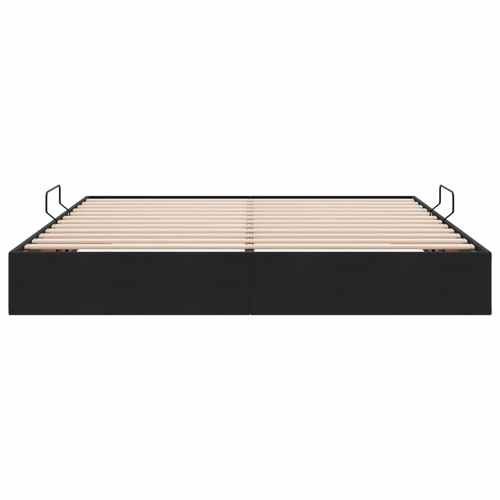 Letto ottomano con archiviazione Nero 160 x 200 cm Velluto | homemem39