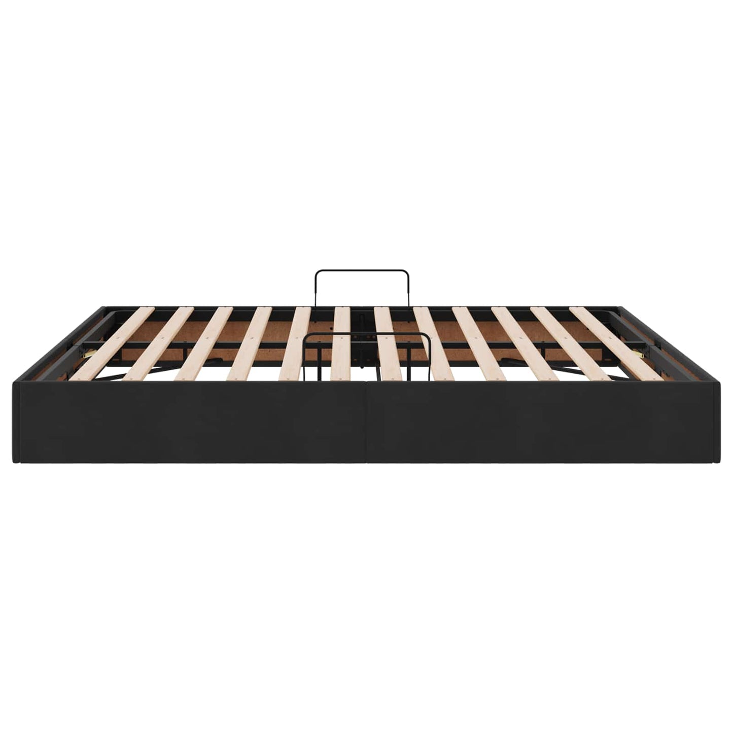 Letto ottomano con archiviazione Nero 160 x 200 cm Velluto | homemem39