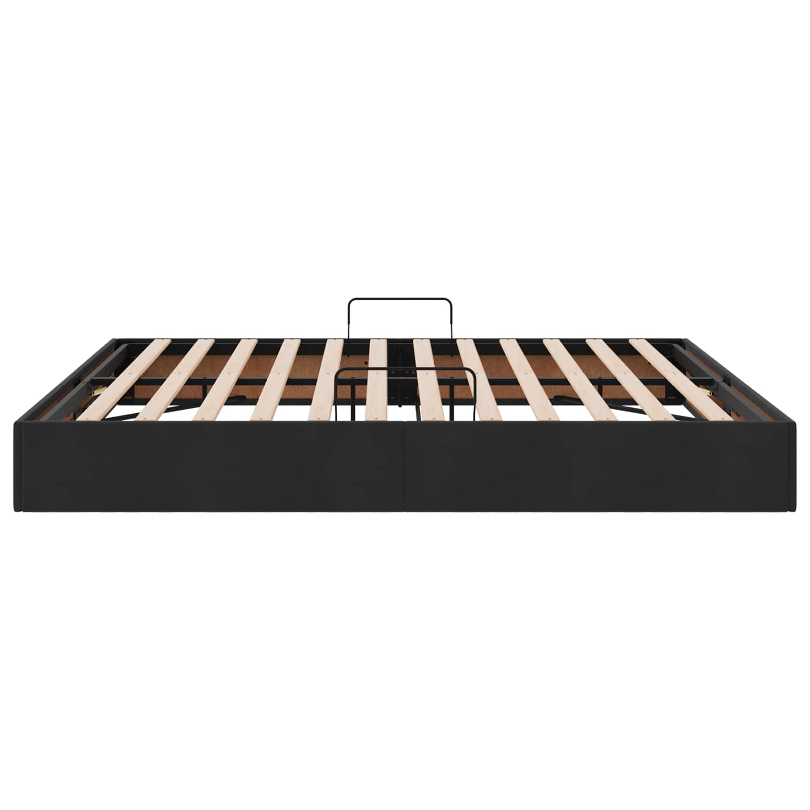 Letto ottomano con archiviazione Nero 160 x 200 cm Velluto | homemem39