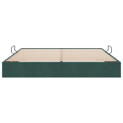 Letto ottomano Verde Scuro 160 x 200 cm Velluto | homemem39