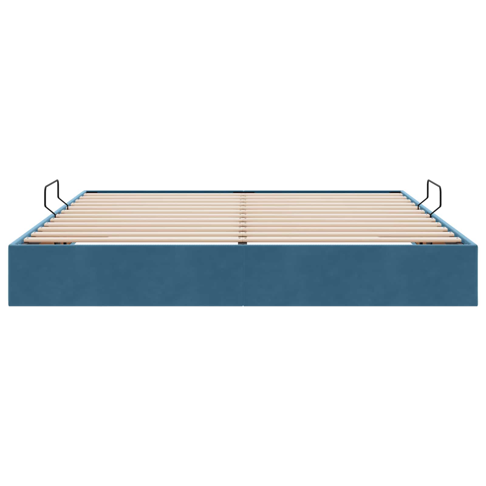 Letto ottomano con archiviazione Blu Scuro 160 x 200 cm Velluto | homemem39