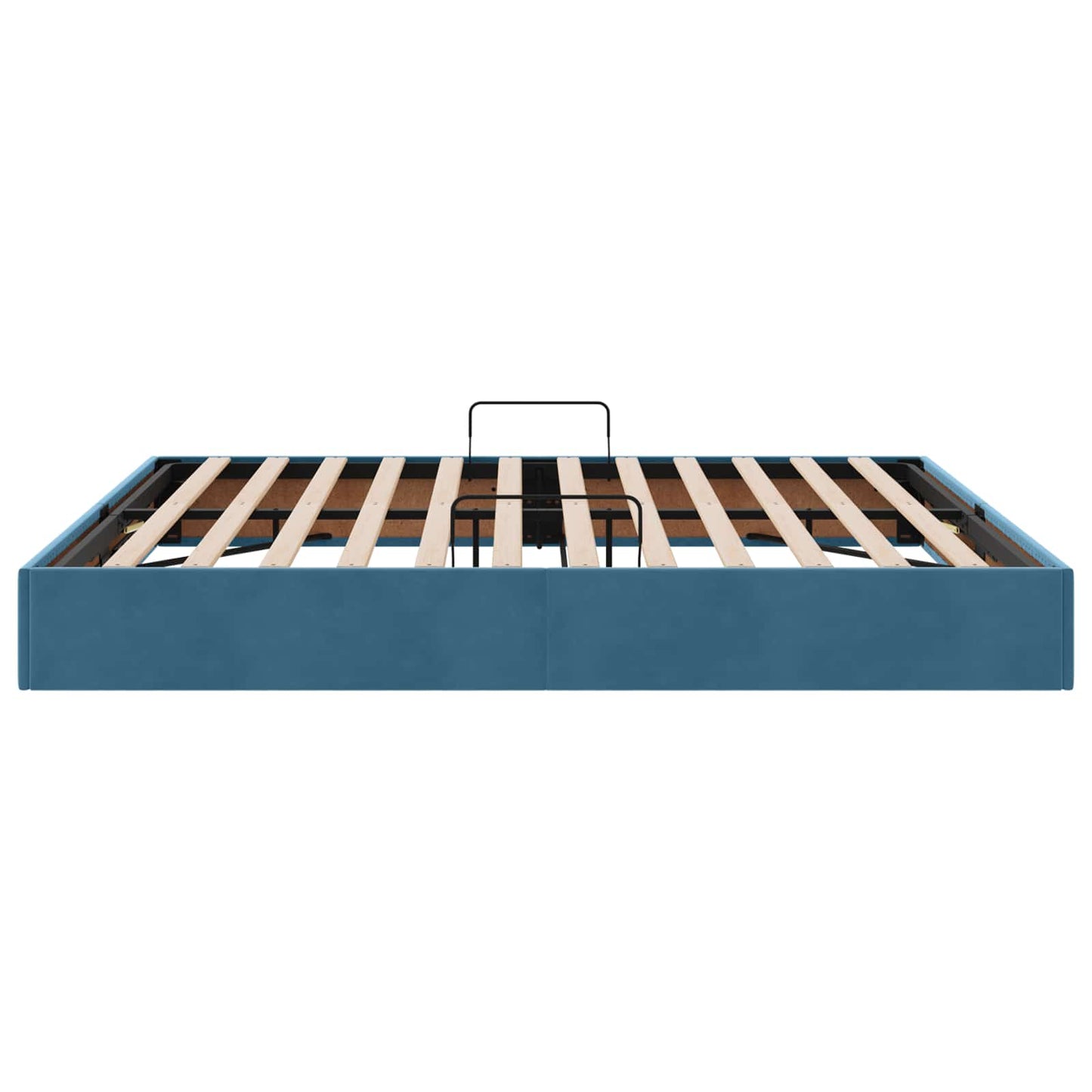 Letto ottomano con archiviazione Blu Scuro 160 x 200 cm Velluto | homemem39