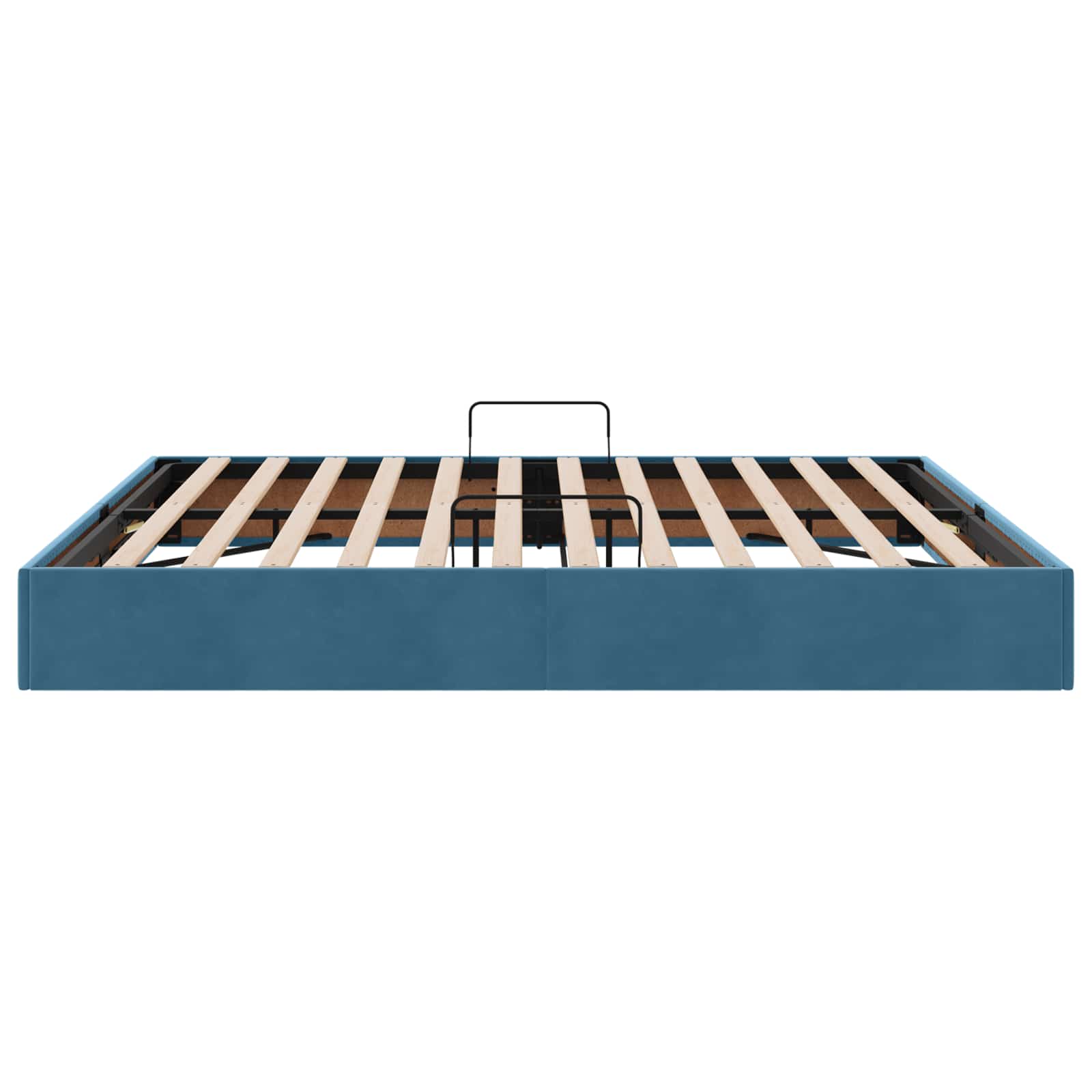 Letto ottomano con archiviazione Blu Scuro 160 x 200 cm Velluto | homemem39