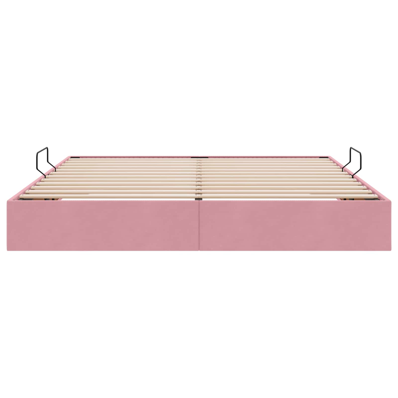 Letto ottomano con archiviazione Rosa 160 x 200 cm Velluto | homemem39