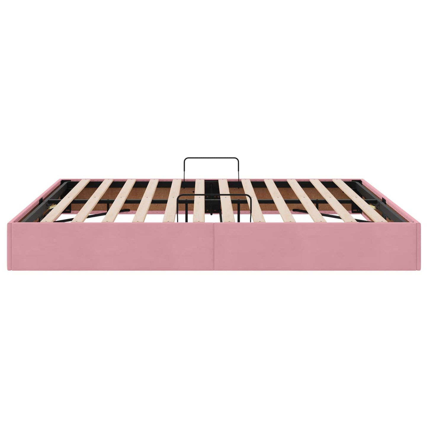 Letto ottomano con archiviazione Rosa 160 x 200 cm Velluto | homemem39