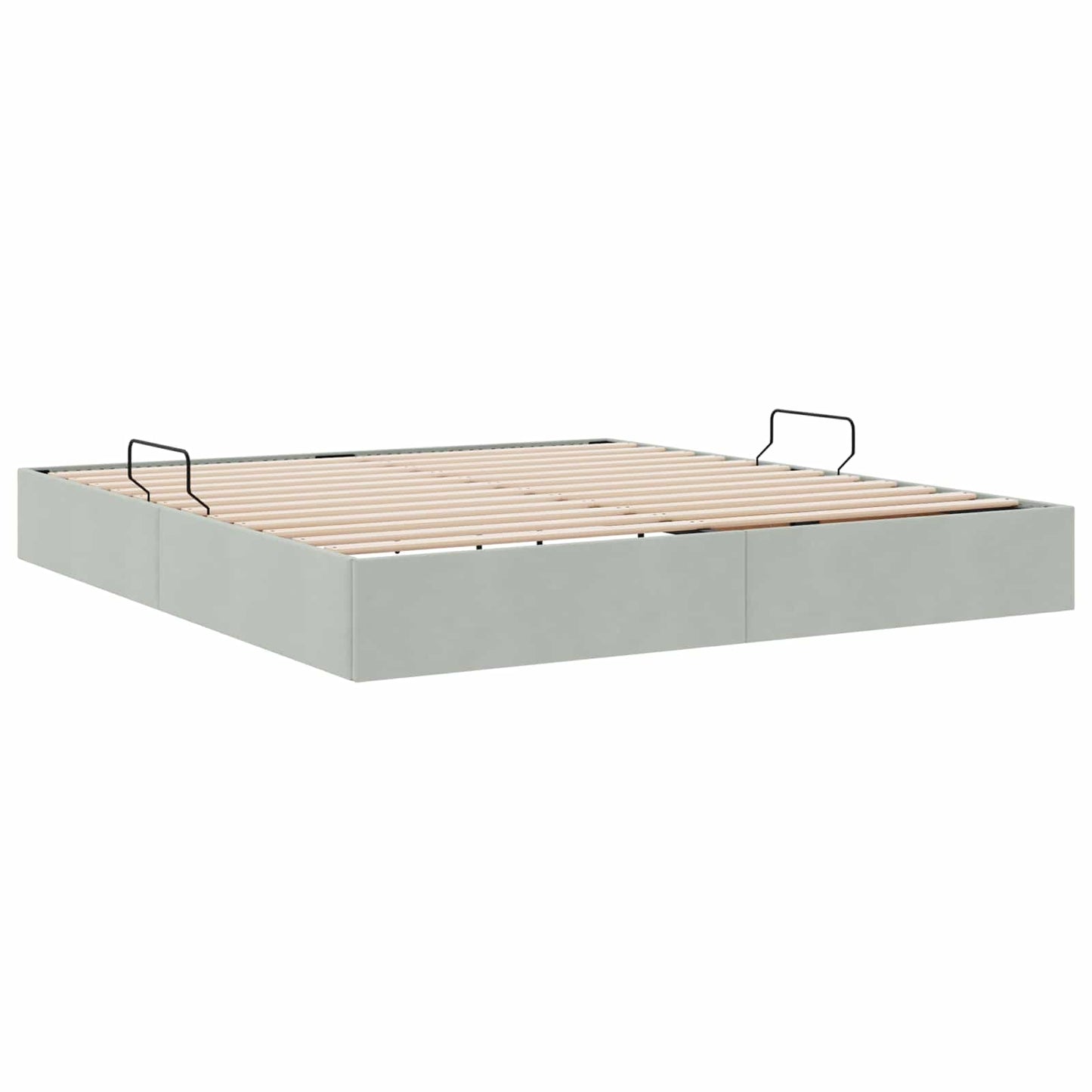 Letto ottomano Grigio Chiaro 180 x 200 cm Velluto | homemem39