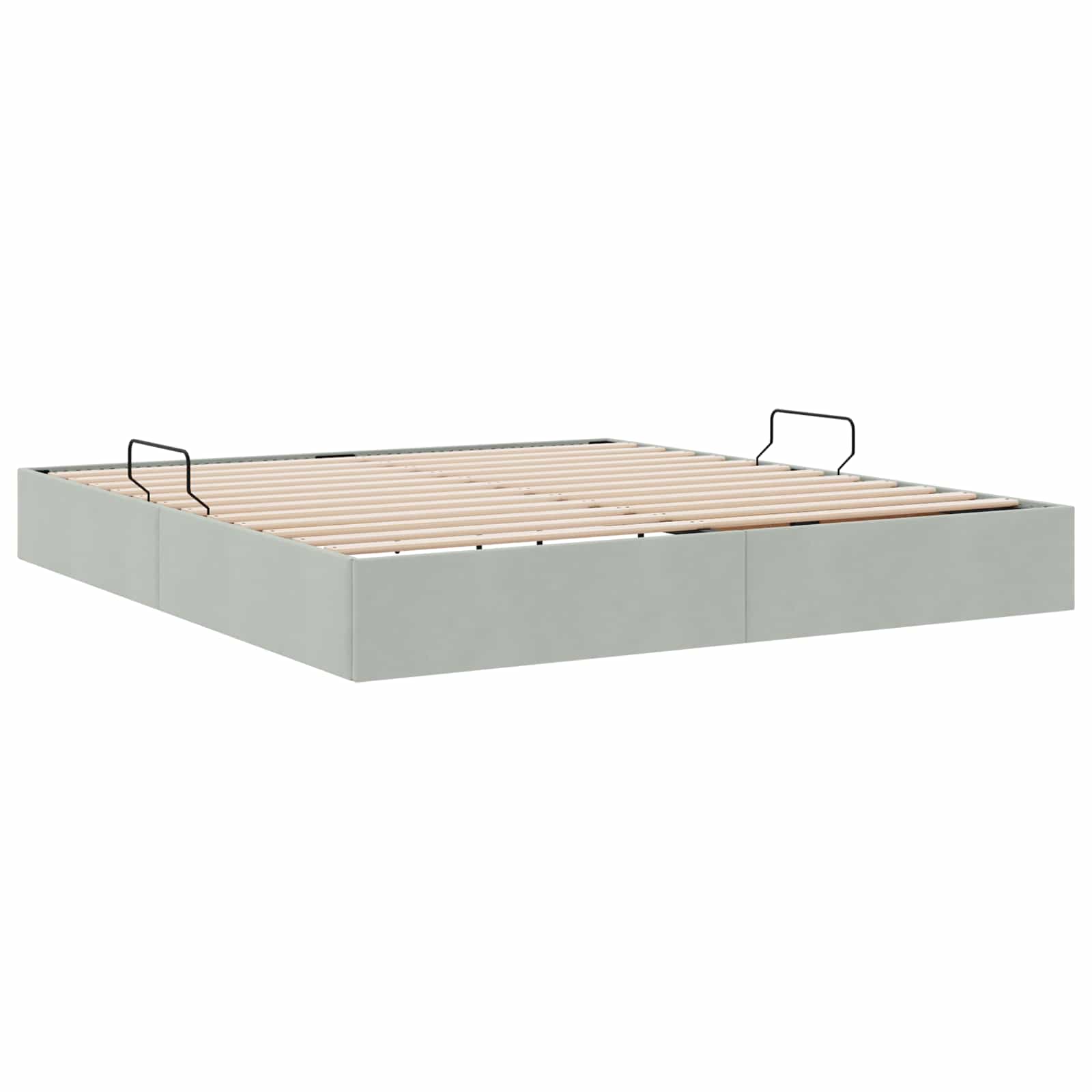 Letto ottomano Grigio Chiaro 180 x 200 cm Velluto | homemem39