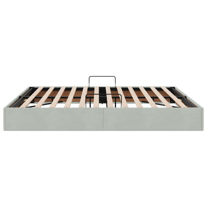 Letto ottomano Grigio Chiaro 180 x 200 cm Velluto | homemem39
