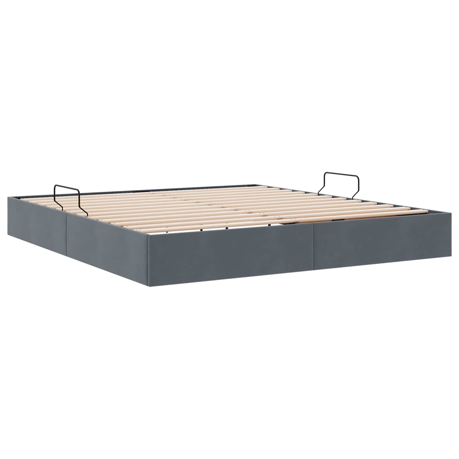 Letto ottomano Grigio Scuro 180 x 200 cm Velluto | homemem39