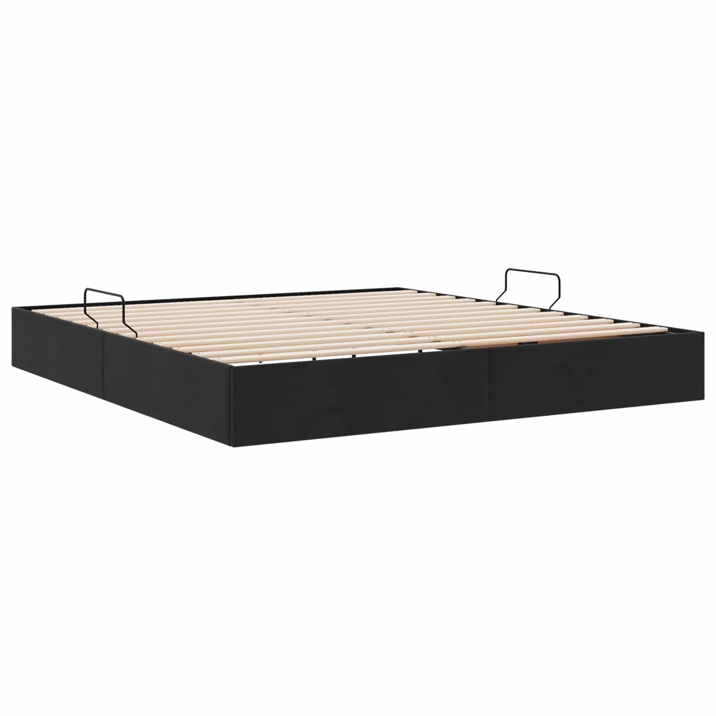 Letto ottomano con archiviazione Nero 180 x 200 cm Velluto | homemem39
