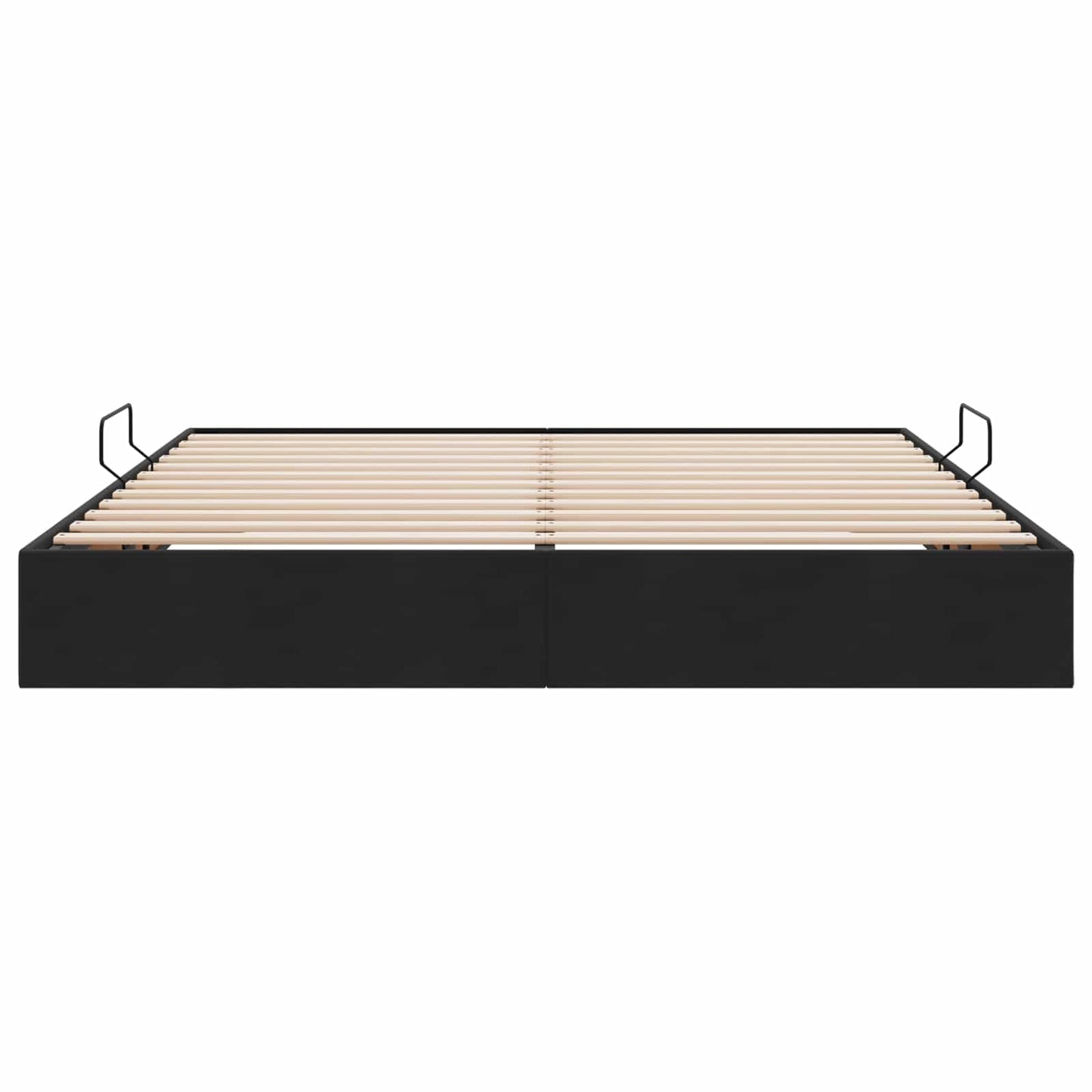 Letto ottomano con archiviazione Nero 180 x 200 cm Velluto | homemem39