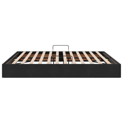 Letto ottomano con archiviazione Nero 180 x 200 cm Velluto | homemem39