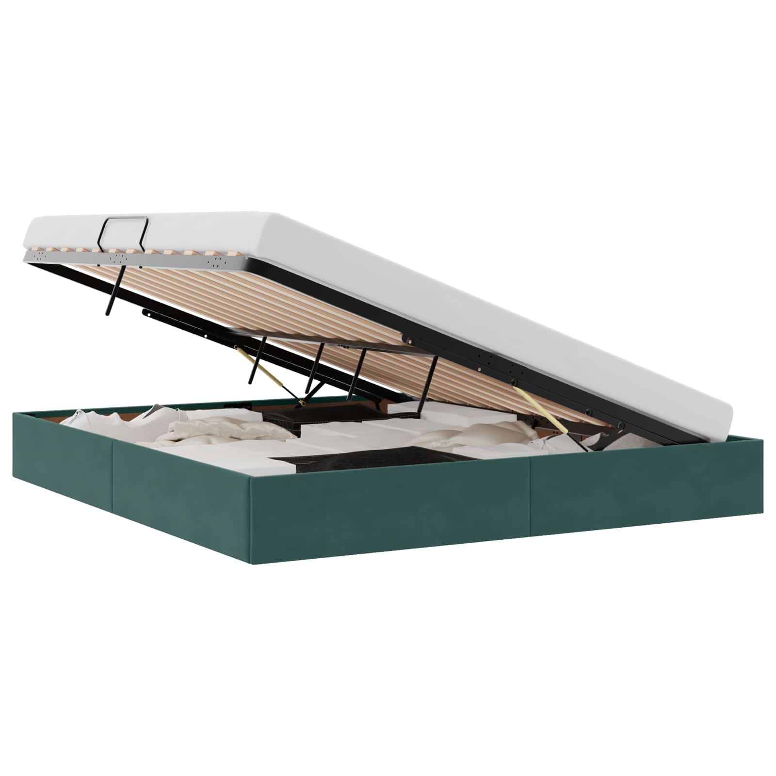 Letto ottomano Verde Scuro 180 x 200 cm Velluto | homemem39