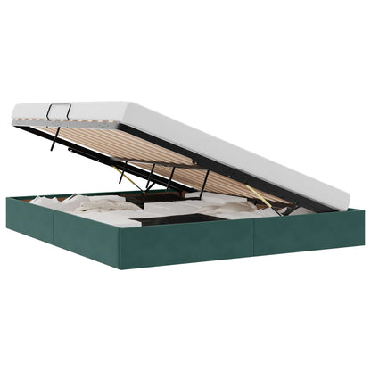 Letto ottomano Verde Scuro 180 x 200 cm Velluto | homemem39