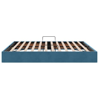 Letto ottomano con archiviazione Blu Scuro 180 x 200 cm Velluto | homemem39
